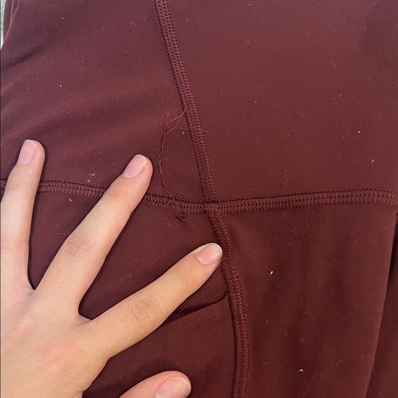 Lululemon Athletica Burgundy High-Waist Leggings - Picture 3 of 3